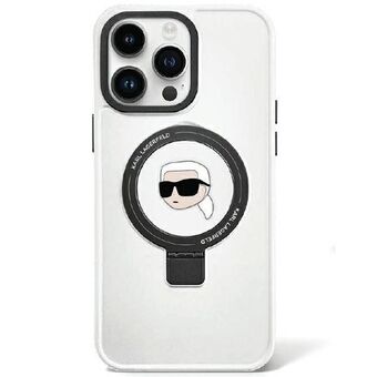 Karl Lagerfeld KLHMP15LHMRSKHH iPhone 15 Pro 6.1" vit/vit hårt skal Ringstöd Karl Huvud MagSafe