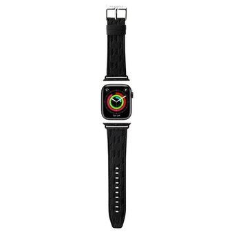 Karl Lagerfeld Pasek KLAWMSAKLHPK Apple Watch 38/40/41mm svart svart rem Saffiano Monogram