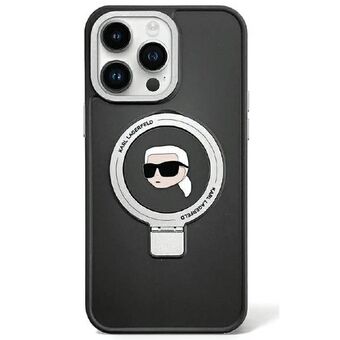 Karl Lagerfeld KLHMP15MHMRSKHK iPhone 15 Plus 6.7" svart/svart hårdskal Ringhållare Karl-huvud MagSafe