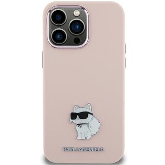 Karl Lagerfeld KLHCP15SSMHCNPP iPhone 15 6.1" rosa/pink Silikon Choupette Metallnål