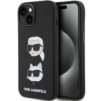 Karl Lagerfeld KLHCP15SSDHKCNK iPhone 15 / 14 / 13 6.1" svart svartsilikon Karl&Choupette head