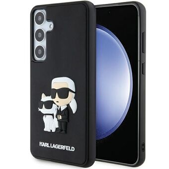 Karl Lagerfeld KLHCS24S3DRKCNK S24 S921 svart svart hårt skal med 3D-gummi Karl&Choupette