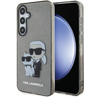 Karl Lagerfeld KLHCS24SHNKCTGK S24 S921 svart svart hardcase Glitter Karl&Choupette