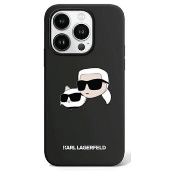 Karl Lagerfeld KLHMP15SSKCHPPLK iPhone 15 / 14 / 13 6.1" svart/svart hårddisk Silicone Karl & Choupette MagSafe