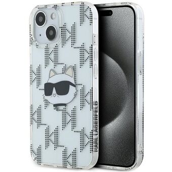 Karl Lagerfeld KLHCP15SHKLPCHT iPhone 15 / 14 / 13 6.1" genomskinligt hårt skal IML Choupette Head & Monogram