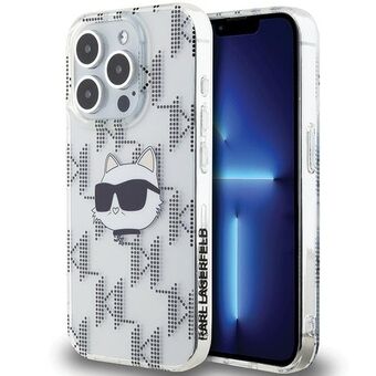 Karl Lagerfeld KLHCP15LHKLPCHT iPhone 15 Pro 6.1" transparent hårdplånboksfodral IML Choupette Head & Monogram