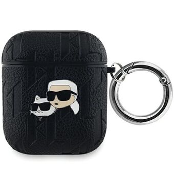 Karl Lagerfeld KLA2PGKCPK AirPods 1/2 skydd czarny/svart Monogram Karl & Choupette Head