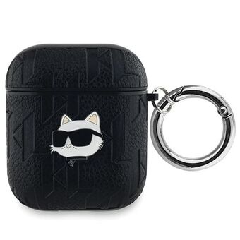 Karl Lagerfeld KLA2PGCHPK AirPods 1/2 överdrag czarny/svart Monogram Choupette Huvud