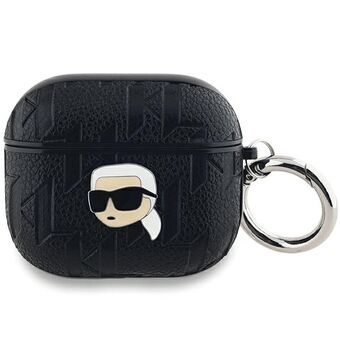 Karl Lagerfeld KLA3PGKIPK AirPods 3-fodral, svart Monogram Karl Head.