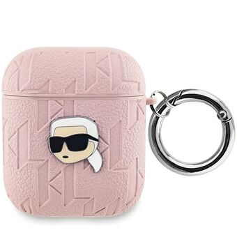 Karl Lagerfeld KLA2PGKIPP AirPods 1/2 skydd rosa Monogram Karl Head