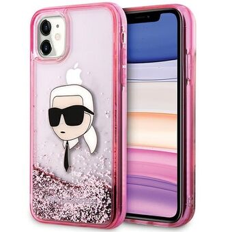 Karl Lagerfeld KLHCN61LNKHCP iPhone 11/ XR rosa hårdskal Glitter Karl Huvud