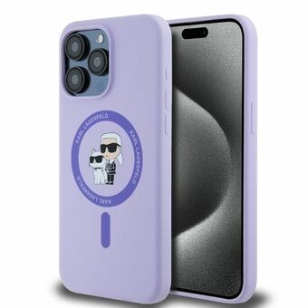 Karl Lagerfeld KLHMP15XSCMKCRHU iPhone 15 Pro Max 6,7" lila/purple hård skal Silikon KC Heads Ring MagSafe