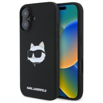 Karl Lagerfeld KLHMP16SSCHPPLK iPhone 16 6,1" svart/svart hårdskal Silikon Choupette Head Print MagSafe