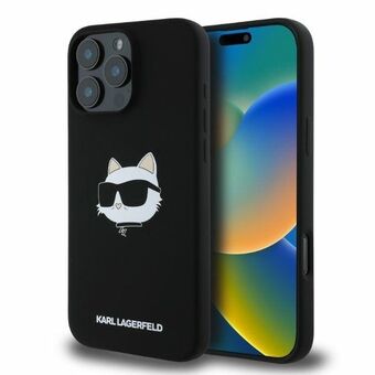 Karl Lagerfeld KLHMP16XSCHPPLK iPhone 16 Pro Max 6,9" svart hardcase Silikon Choupette Head Print MagSafe