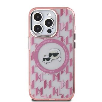 Karl Lagerfeld KLHMP15SHMCKMHP iPhone 15 6.1" rosa/pink IML Monogram Karl&Choupette Head MagSafe