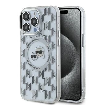 Karl Lagerfeld KLHMP15XHMCKMHT iPhone 15 Pro Max 6.7" genomskinlig/genomskinlig IML Monogram Karl&Choupette Head MagSafe