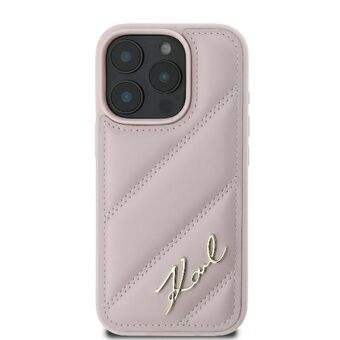 Karl Lagerfeld KLHCP16SPQDSMGP iPhone 16 6.1" rosa/pink hårt skal Quilted Signature