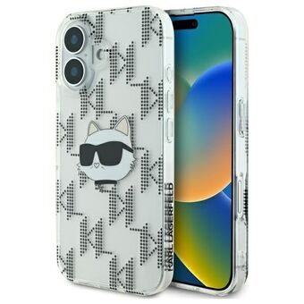 Karl Lagerfeld KLHCP16SHKLPCHT iPhone 16 6.1" genomskinligt/transparant hardcase IML Choupette Head Electroplated