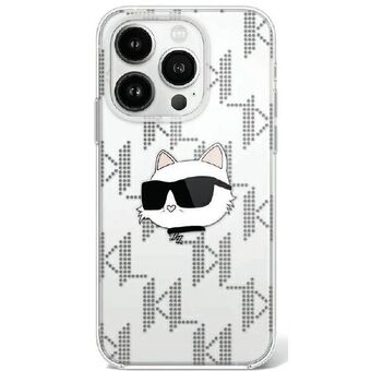 Karl Lagerfeld KLHCP16LHKLPCHT iPhone 16 Pro 6.3" genomskinligt/transparant hårdskal IML Choupette Head Elektronpläterat