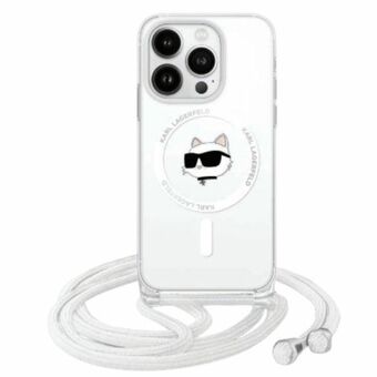 Karl Lagerfeld KLHMP16XHCCHNT iPhone 16 Pro Max 6.9" hårt fodral transparent IML Choupette Head & Cord Magsafe