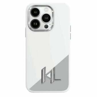 Karl Lagerfeld KLHMP16SSCMKMPCH iPhone 16 6,1" vit/white hårdskal Silikonskrift Metallogo MagSafe