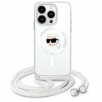 Karl Lagerfeld KLHMP16SHCKHNT iPhone 16 6,1" hårt skal transparent Crossbody IML Karl Head Magsafe