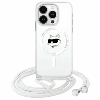 Karl Lagerfeld KLHMP16SHCCHNT iPhone 16 6.1" hårt skal transparent IML Choupette Head & Cord Magsafe