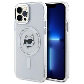 Karl Lagerfeld KLHMP12MHLSCHH iPhone 12 / 12 Pro 6,1" vit/white hårt skal IML Metal Choupette Head MagSafe