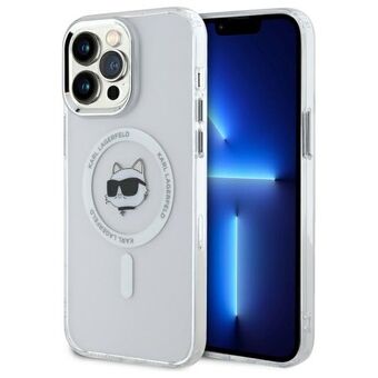 Karl Lagerfeld KLHMP13XHLSCHH iPhone 13 Pro Max 6,7" vit/white hårt skal IML Metal Choupette Head MagSafe