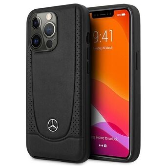 Mercedes MEHCP15XARMBK iPhone 15 Pro Max 6.7" svart/svart hårt skal Läder Urban