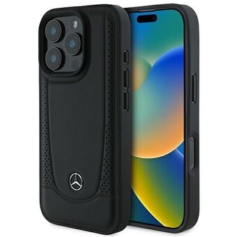 Mercedes MEHCP16LARMBK iPhone 16 Pro 6.3" svart/svart hårdskal läder Urban