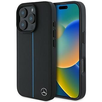 Mercedes MEHMP16X23RURBK iPhone 16 Pro Max 6,9" svart/black hardcase MB Blue Line läder MagSafe