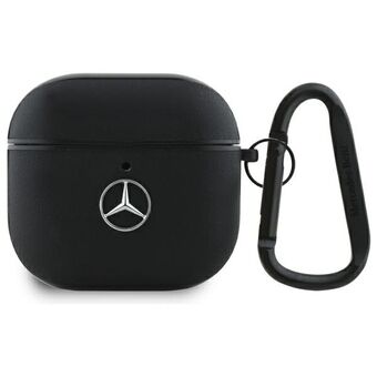 Mercedes MEA4CSLBK AirPods 4 fodral        svart/svart Läder Metall Logotyp