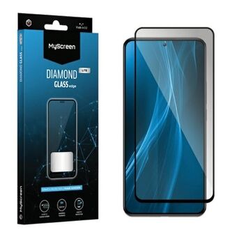 MS Diamond Glass Edge Lite FG Motorola Moto G04/G24 Power, svart/svart-helskärm-fixering.