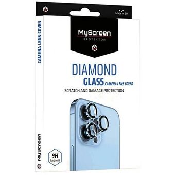 MS Diamond Glass Kamera Objektivskydd iPhone 15 6.1"/15 Plus 6.7" svart/svart Objektivskydd