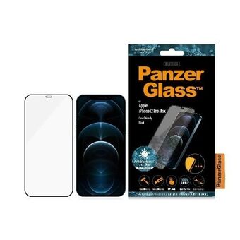 PanzerGlass Pro E2E Super+ iPhone 12 Pro Max Skalvänlig Antibakteriell Mikrofraktur svart/black