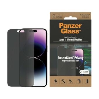 PanzerGlass Classic Fit iPhone 14 Pro Max 6,7" Skyddsskärmskydd med integritet och antibakteriell effekt P2770