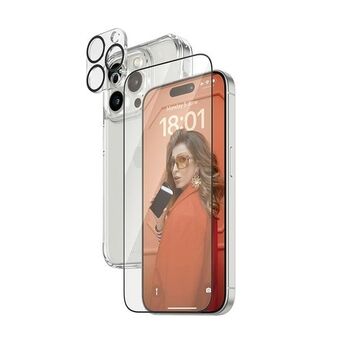 PanzerGlass Paket 3in1 iPhone 15 Pro 6.1" D3O Hårdskal + Skärmskydd UWF+ Linsskydd 1137+1173+2810