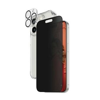 PanzerGlass Privacy Bundle 3in1 iPhone 15 Pro Max 6.7" D3O Hårdväska + Skärmskydd UWF+ Linsskydd 1137+1175+P2812