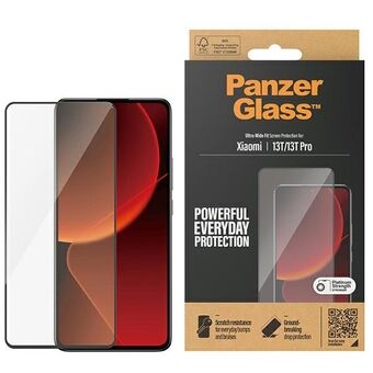 PanzerGlass Ultra-Wide Fit Xiaomi 13T / 13T Pro-skärmskydd Antibakteriell czarny/svart 8069