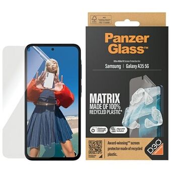 PanzerGlass Matrix Ultra-Wide Fit Sam A35 5G A356 Skärmskydd 7361 med Easy Aligner.