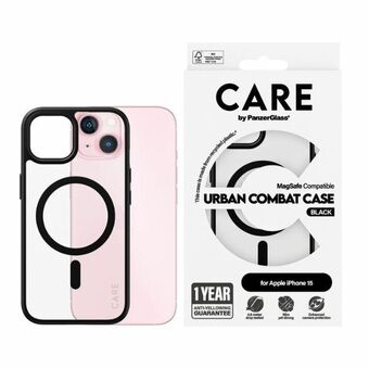 CARE by PanzerGlass Urban Combat Skal iPhone 15 6,1" MagSafe svart/black 1425