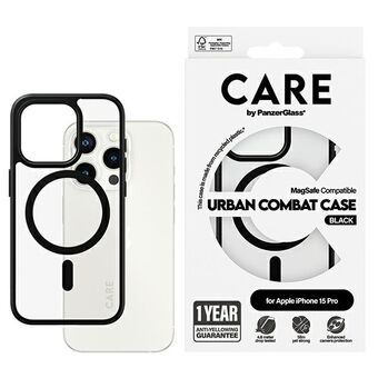 CARE by PanzerGlass Urban Combat Fodral iPhone 15 Pro 6,1" MagSafe svart/black 1426