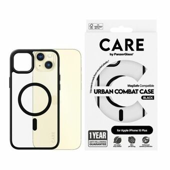 Certainly! Here is the translation:

**CARE by PanzerGlass Urban Combat Case iPhone 15 Plus 6,7" MagSafe svart/black 1427**