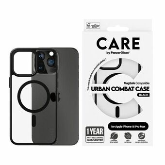 CARE by PanzerGlass Urban Combat Case iPhone 15 Pro Max 6,7" MagSafe svart/svart 1428