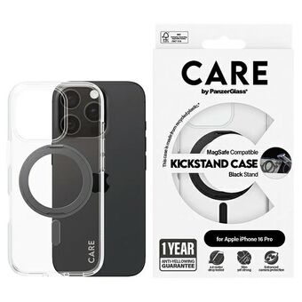 CARE by PanzerGlass Funktionellt Kickstand-fodral till iPhone 16 Pro 6,3" svart/black MagSafe 1322