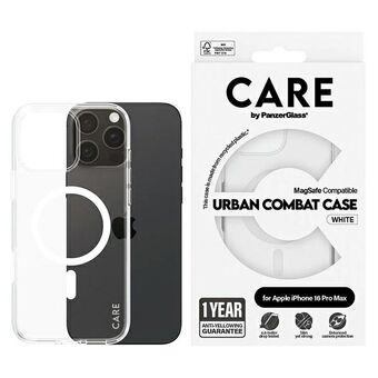 CARE by PanzerGlass Flaggskeppsfodral iPhone 16 Pro Max 6,9" vit/white MagSafe 1340