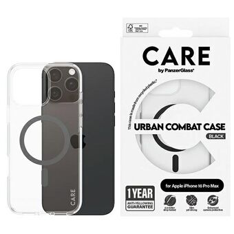 CARE by PanzerGlass Flaggskeppsfodral iPhone 16 Pro Max 6,9" svart/black MagSafe 1348