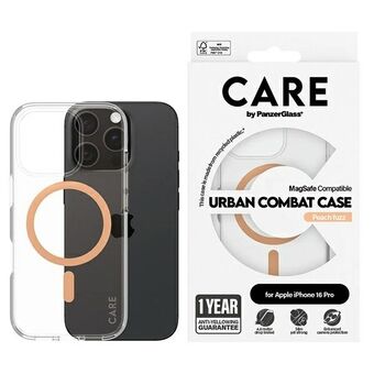 CARE by PanzerGlass Flaggskeppsfall iPhone 16 Pro 6,3" persikofärgad/peachy MagSafe 1374