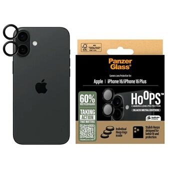 PanzerGlass Hoops Black Linseskydd iPhone 16 6.1" / 16 Plus 6.7" 1283